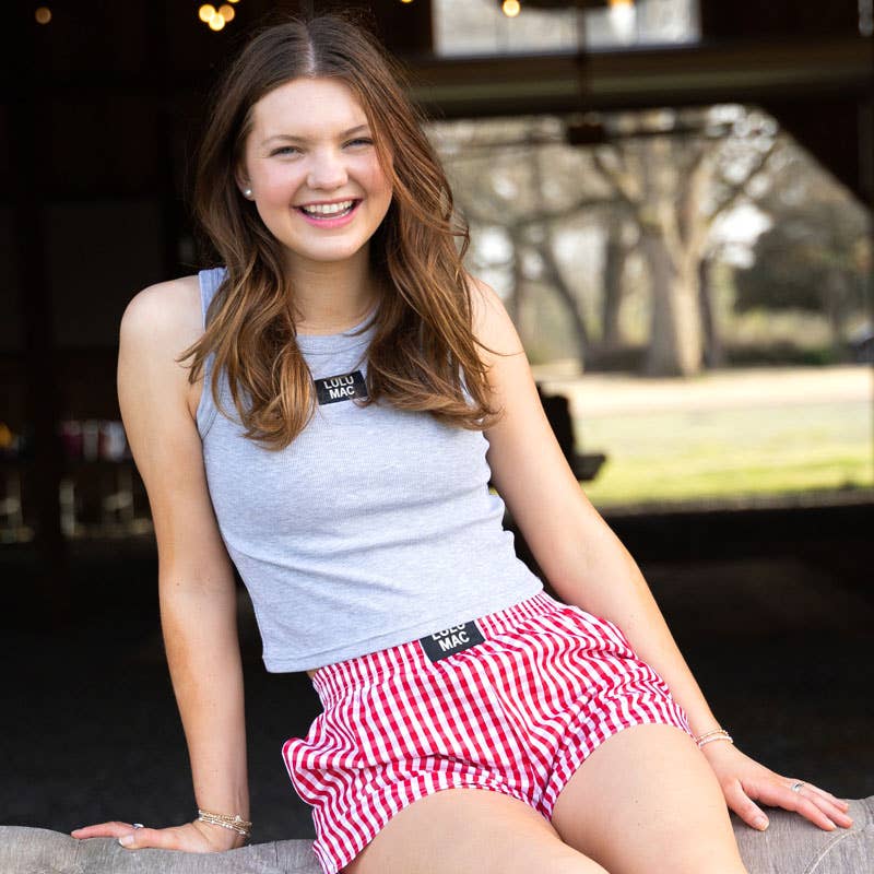 Red Gingham Boxer Shorts