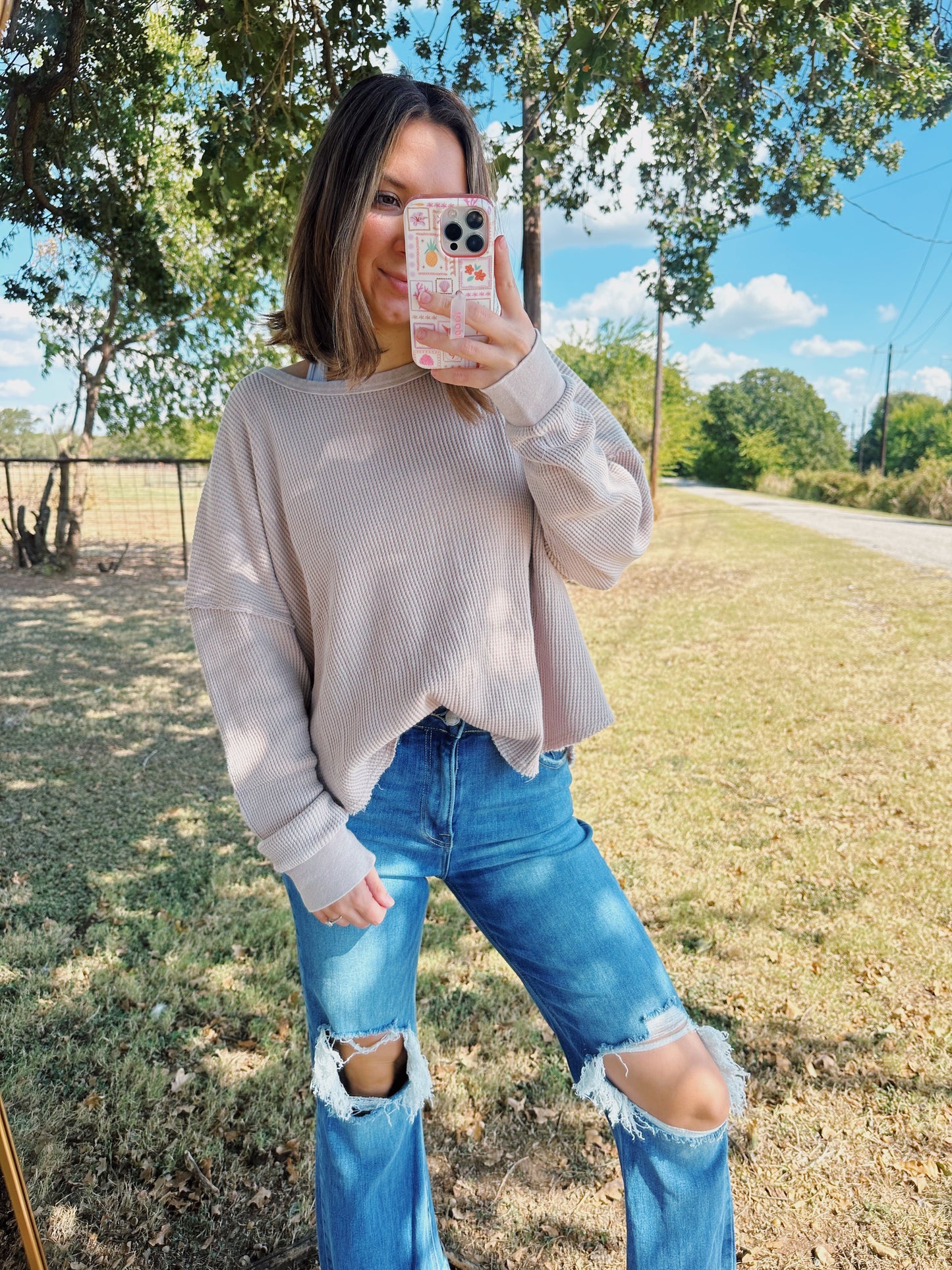 HARVEST DAYS WAFFLE TOP