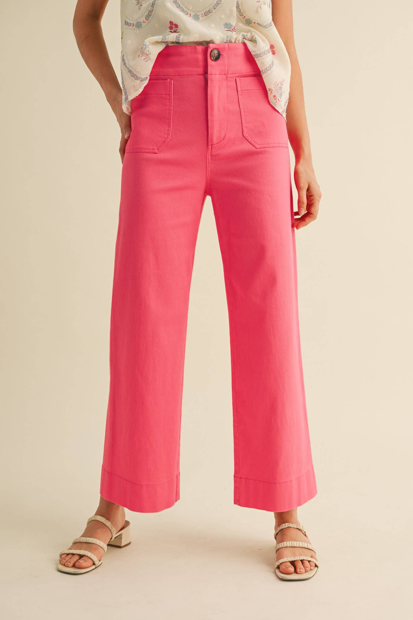 ROSE CROPPED WIDE LEG PANT