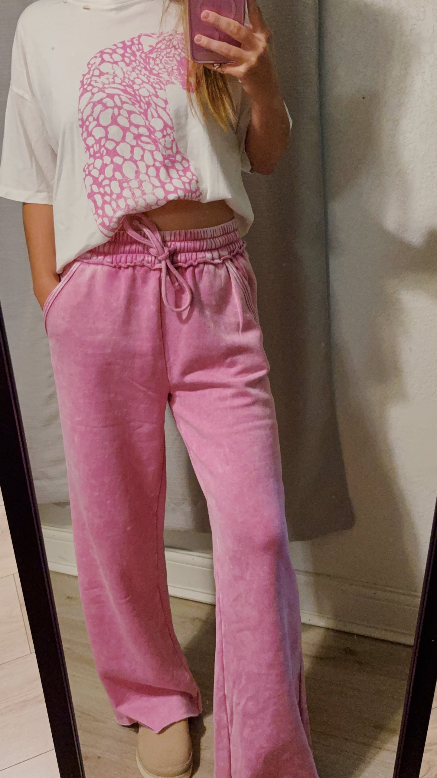 STAYIN COZY SWEATPANTS MAUVE