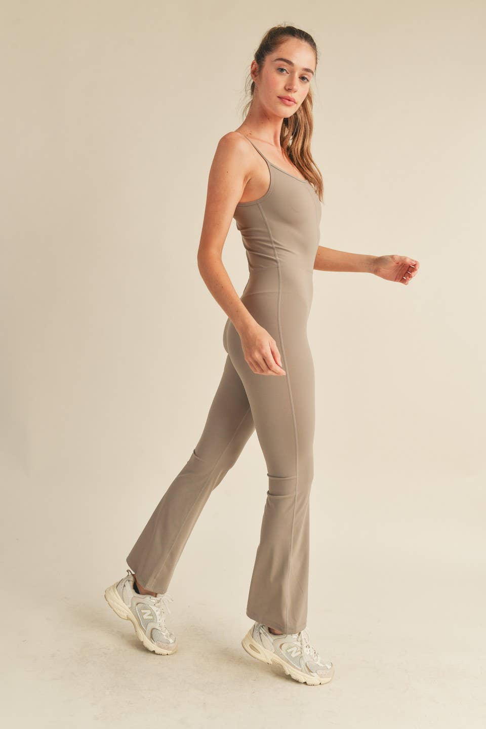COFFEE RUN FLARED JUMPSUIT