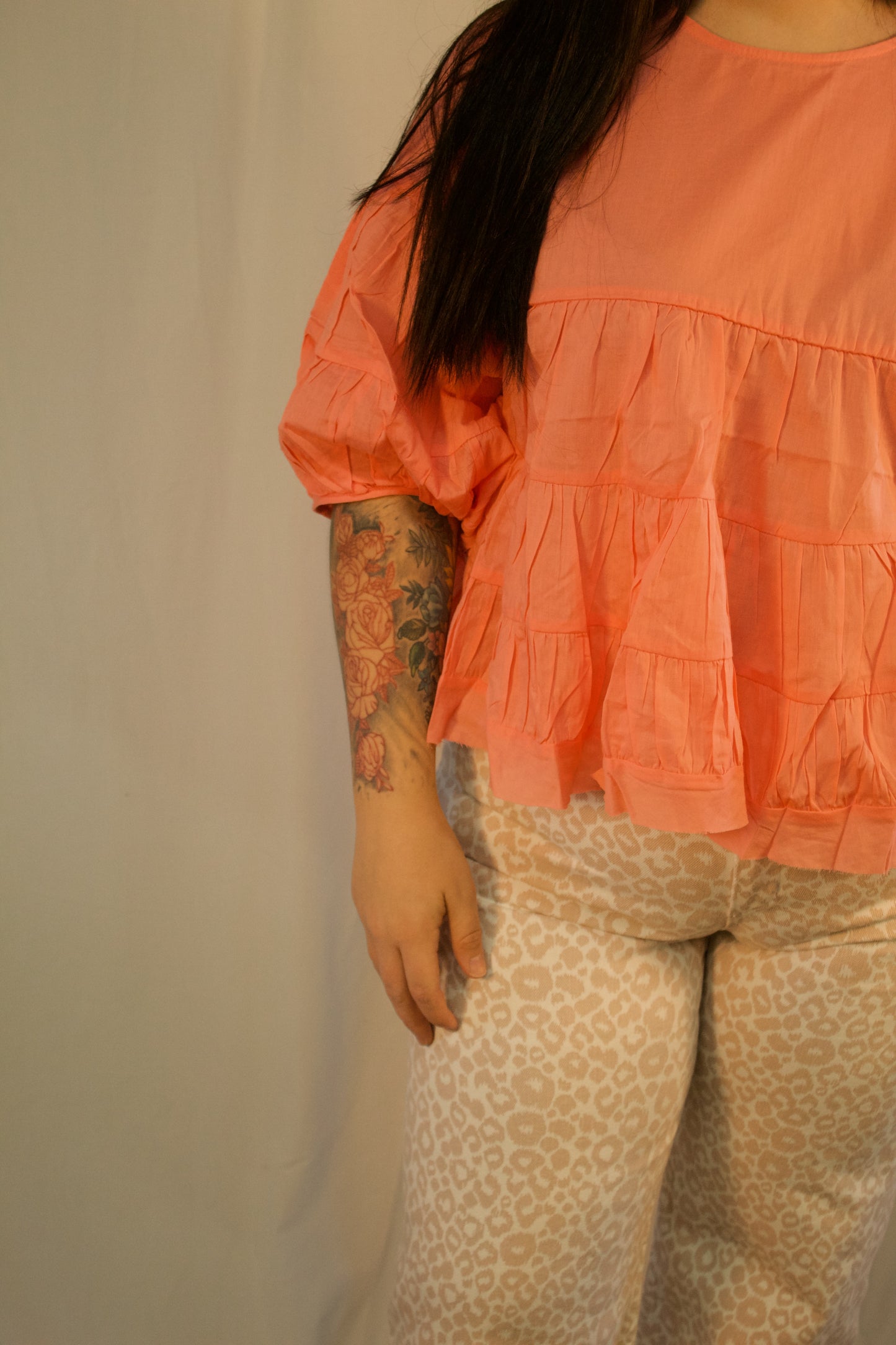 PETAL PINK LEOPARD DENIM JEANS