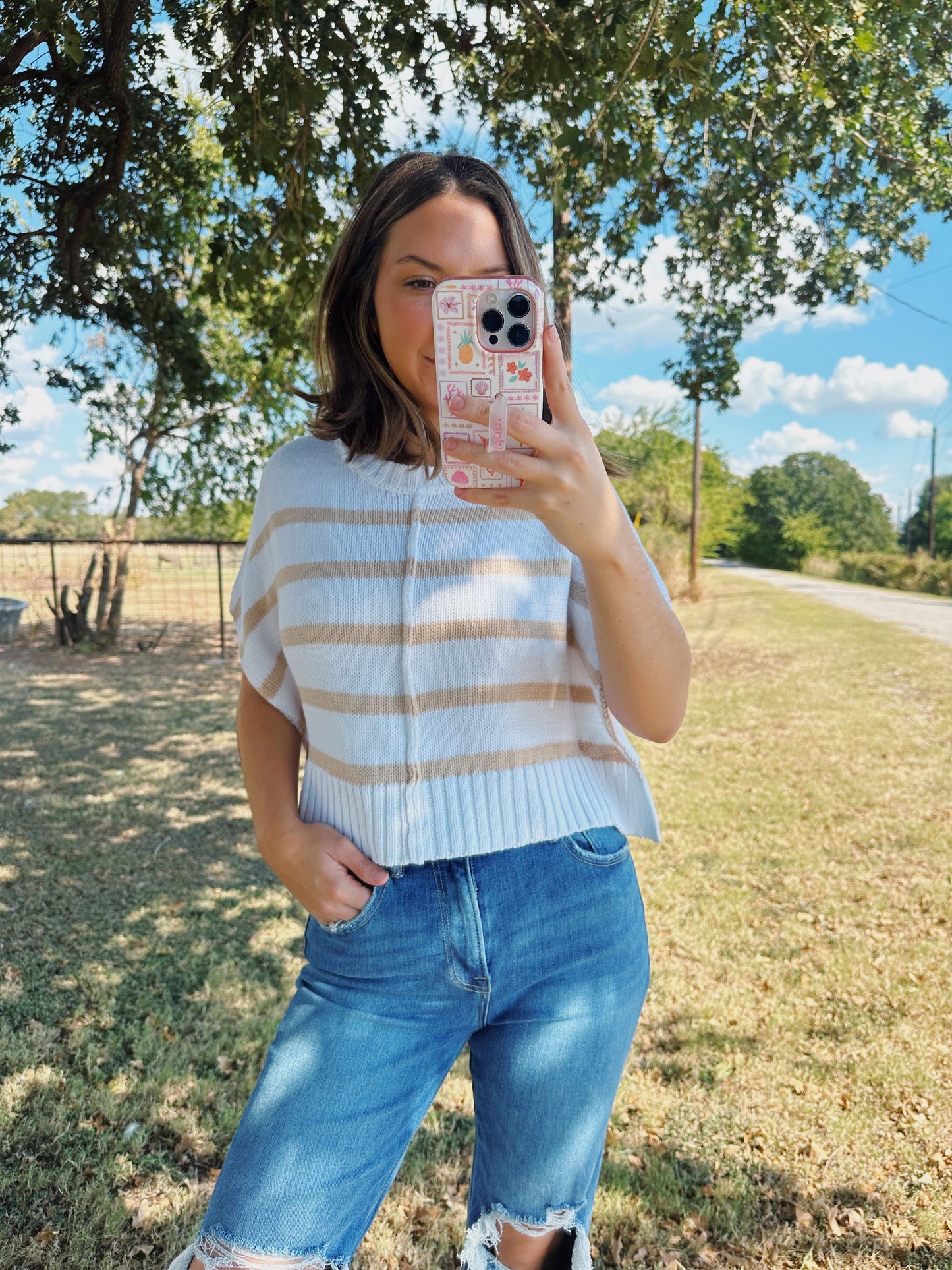 THE MORNING DEW CROPPED SWEATER
