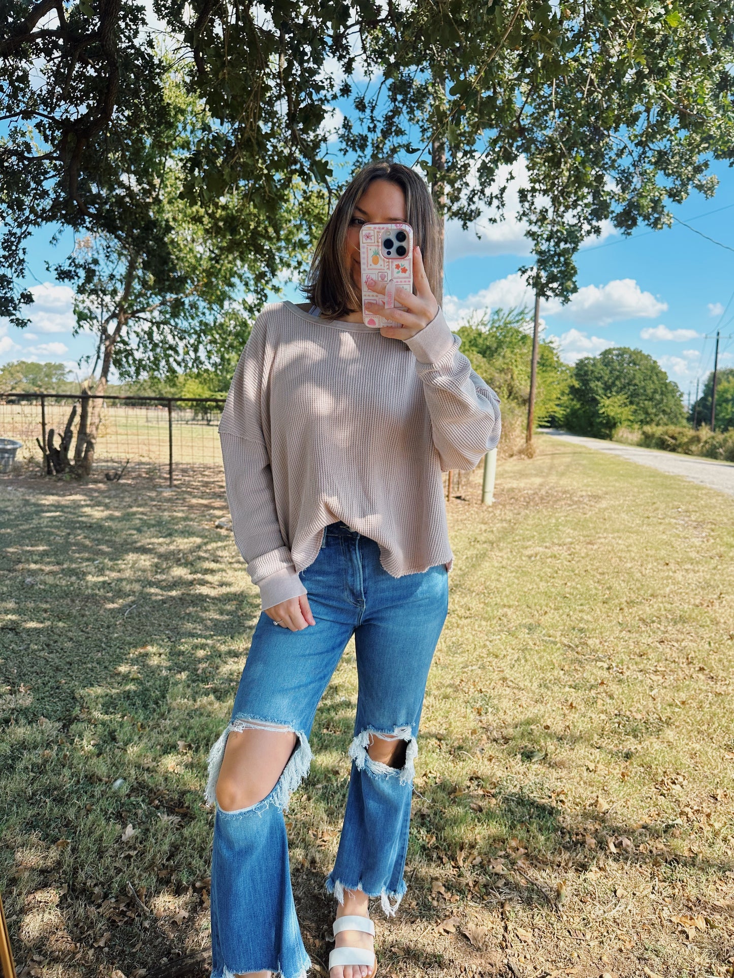 HARVEST DAYS WAFFLE TOP