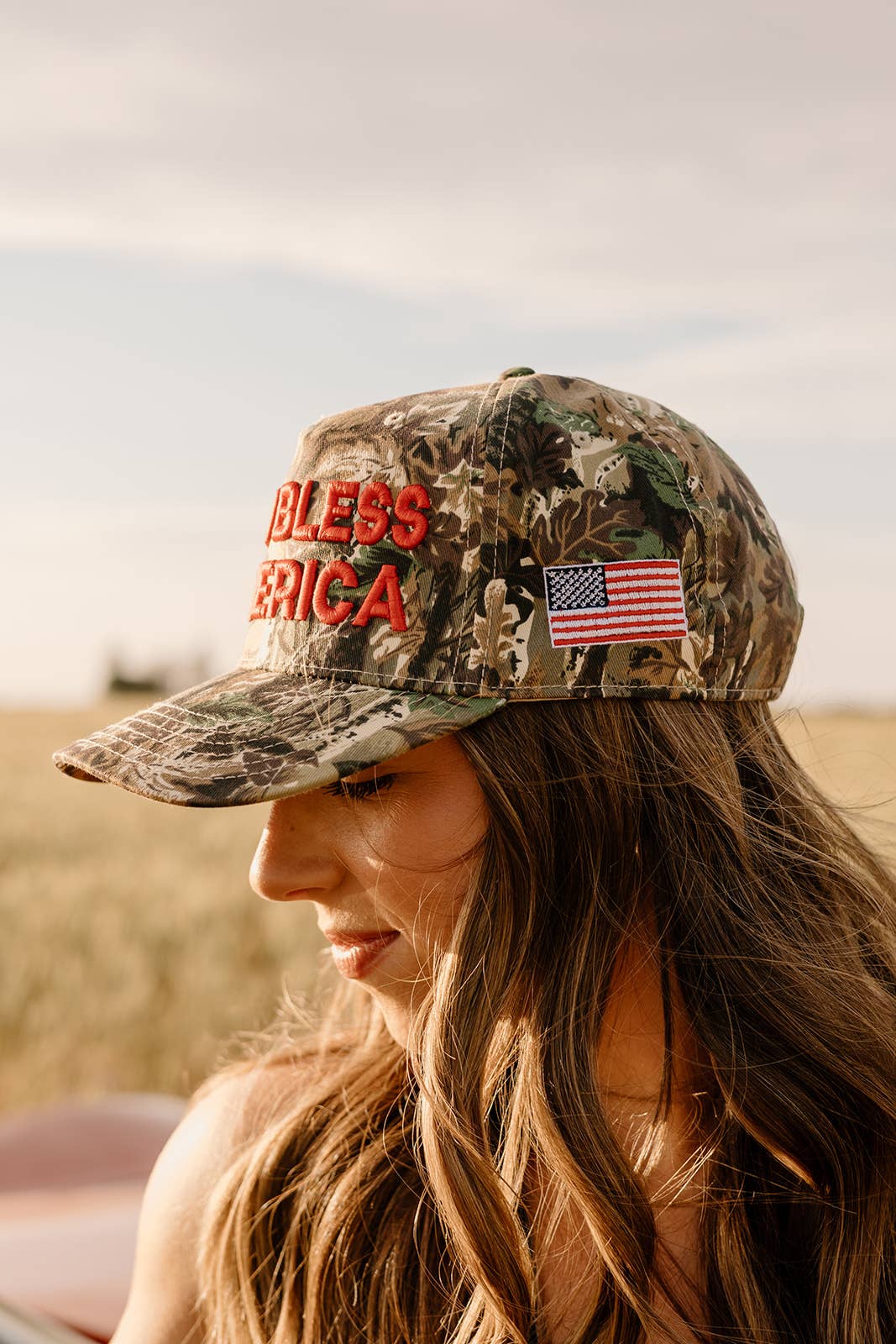 God Bless America Trucker Hat