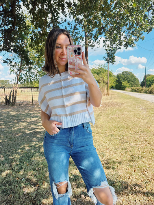 THE MORNING DEW CROPPED SWEATER