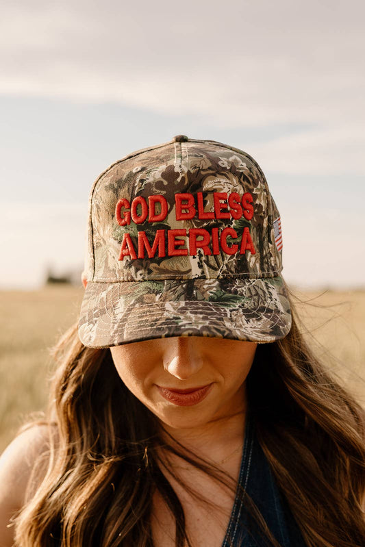 God Bless America Trucker Hat