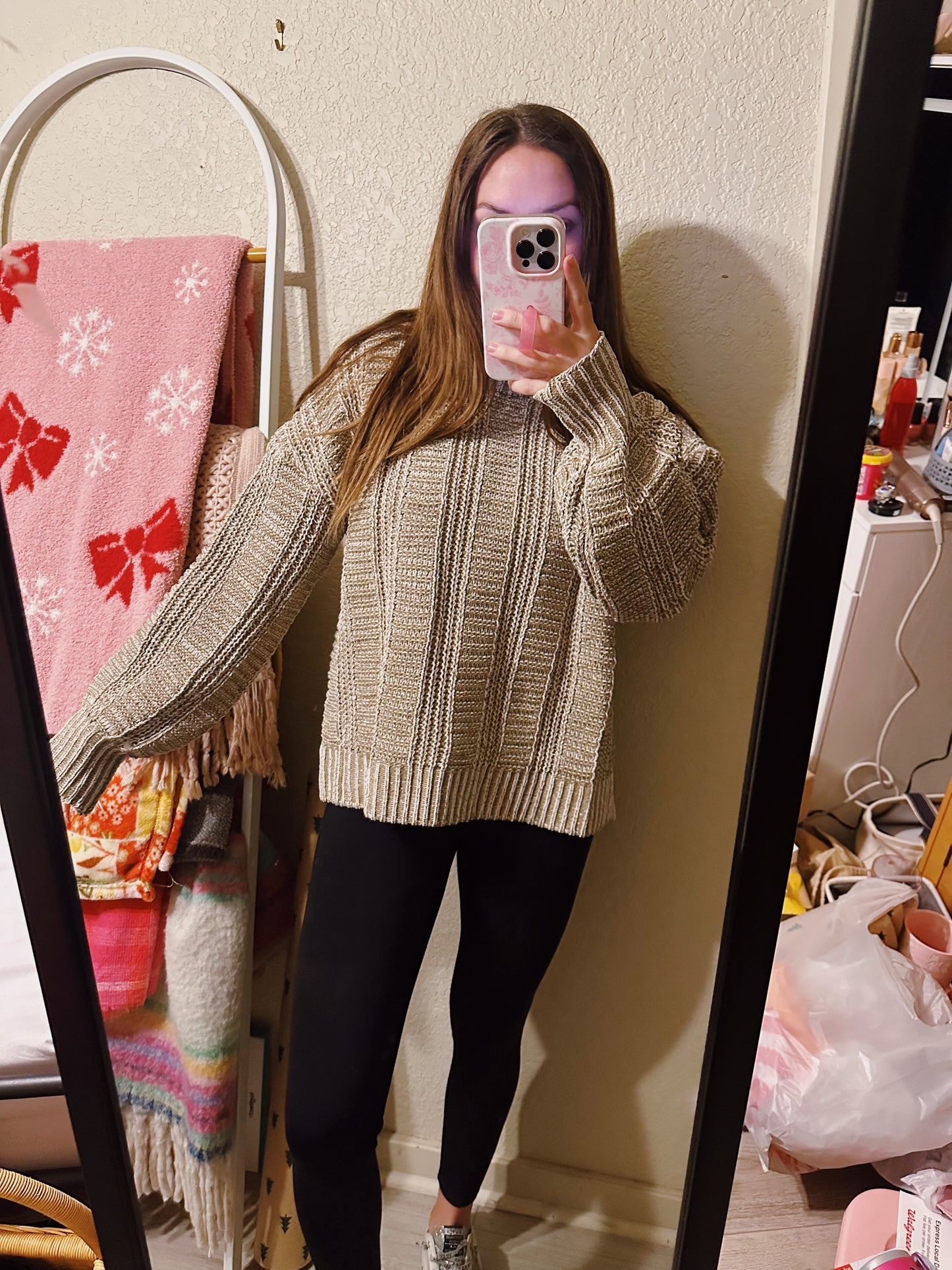 Olive Chunky Knit Sweater