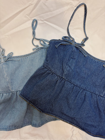 All American Bow Denim Top