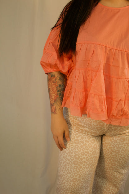 PETAL PINK LEOPARD DENIM JEANS