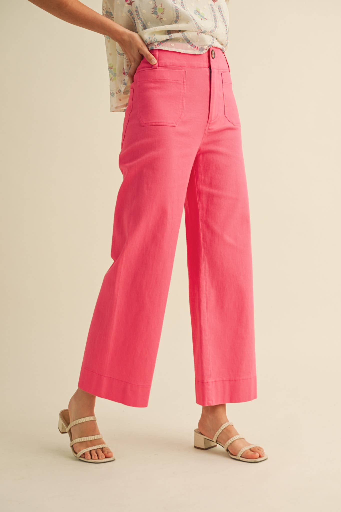 ROSE CROPPED WIDE LEG PANT
